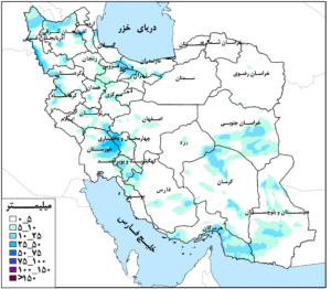 حوضه آبریز خلیج‌فارس و دریای عمان پرباران‌ترین حوضه کشور در هفته جاری