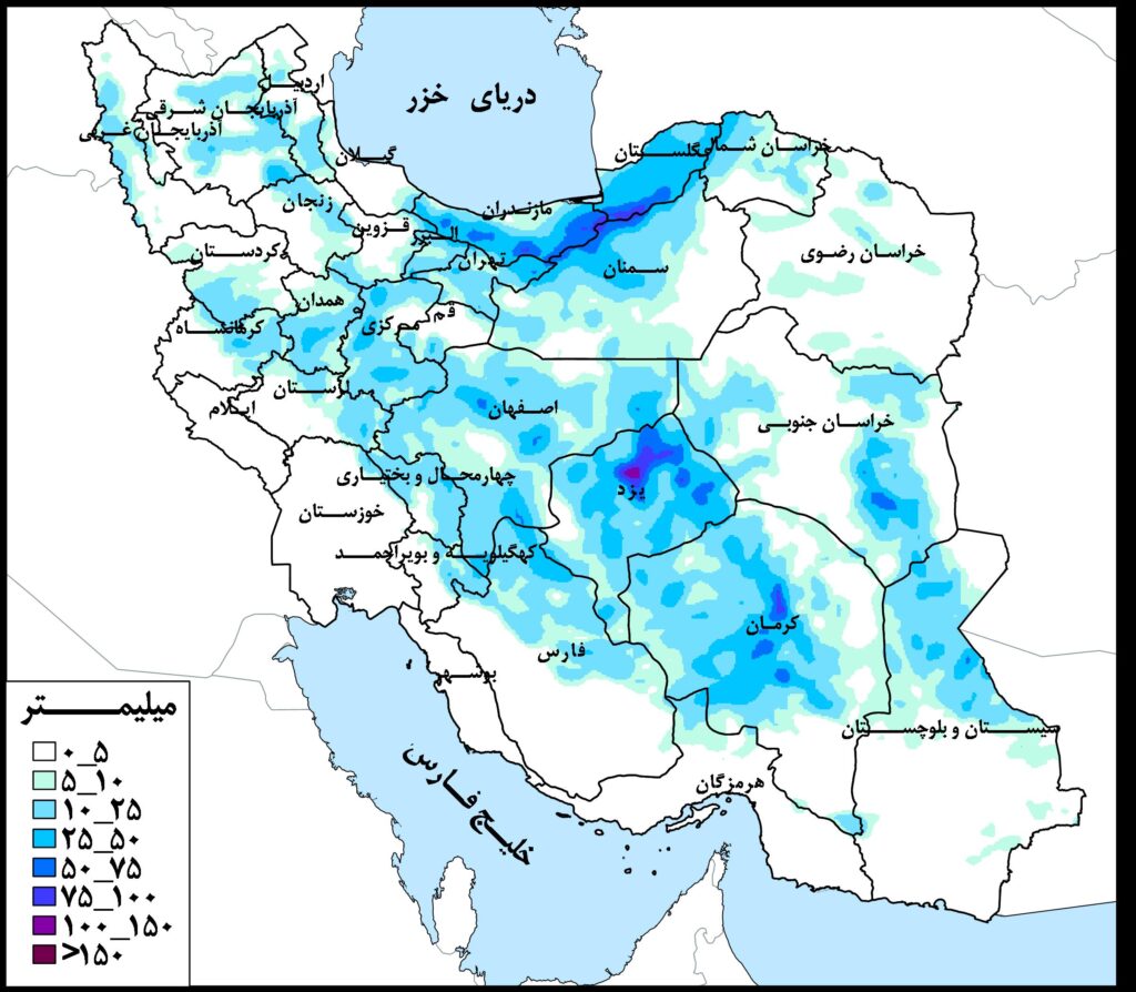 حوضه آبریز قره قوم کم باران‌ترین حوضه درجه ۱ کشور در هفته جاری