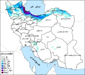 حوضه دریای خزر پرباران‌ترین حوضه‌ کشور در هفته جاری