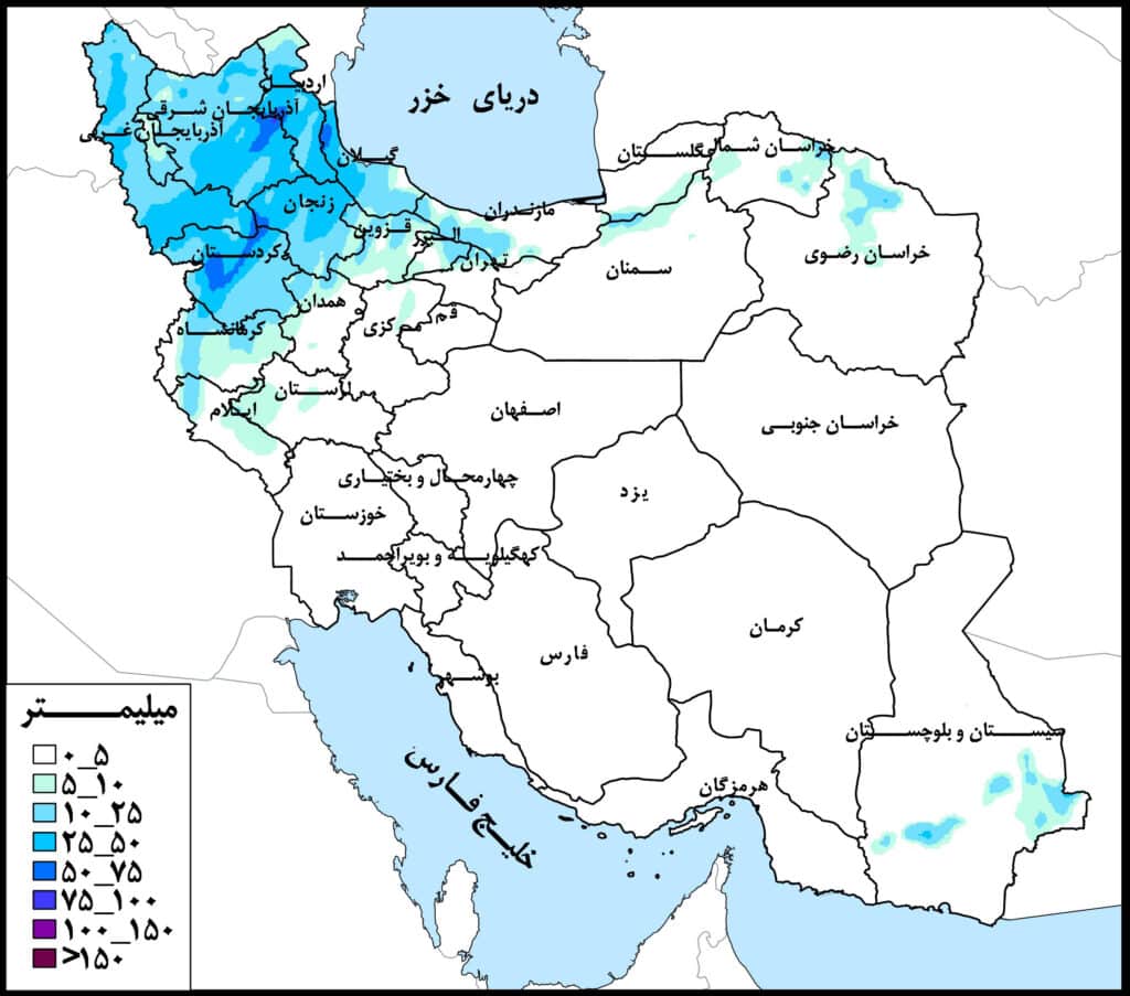 حوضه دریاچه ارومیه پرباران‌ترین حوضه‌ درجه 1 کشور در هفته جاری