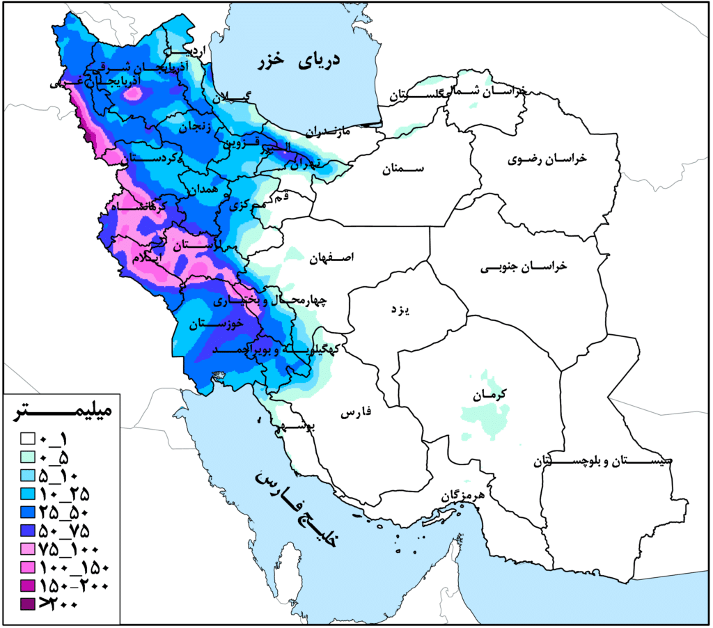 پیش‌بینی بارش‌های قابل‌توجه در شمال، غرب و جنوب‌غرب کشور طی هفته جاری